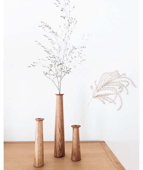 Vase tube à essai Décoration de support en bois Idée cadeau en blanc -   France