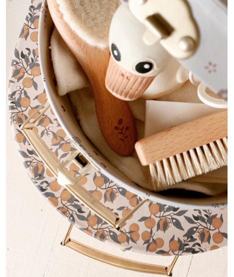 Brosse à cheveux bébé en bois - Fleur